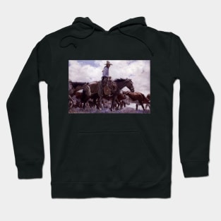 Leading His Pack Horse by William Koerner Hoodie